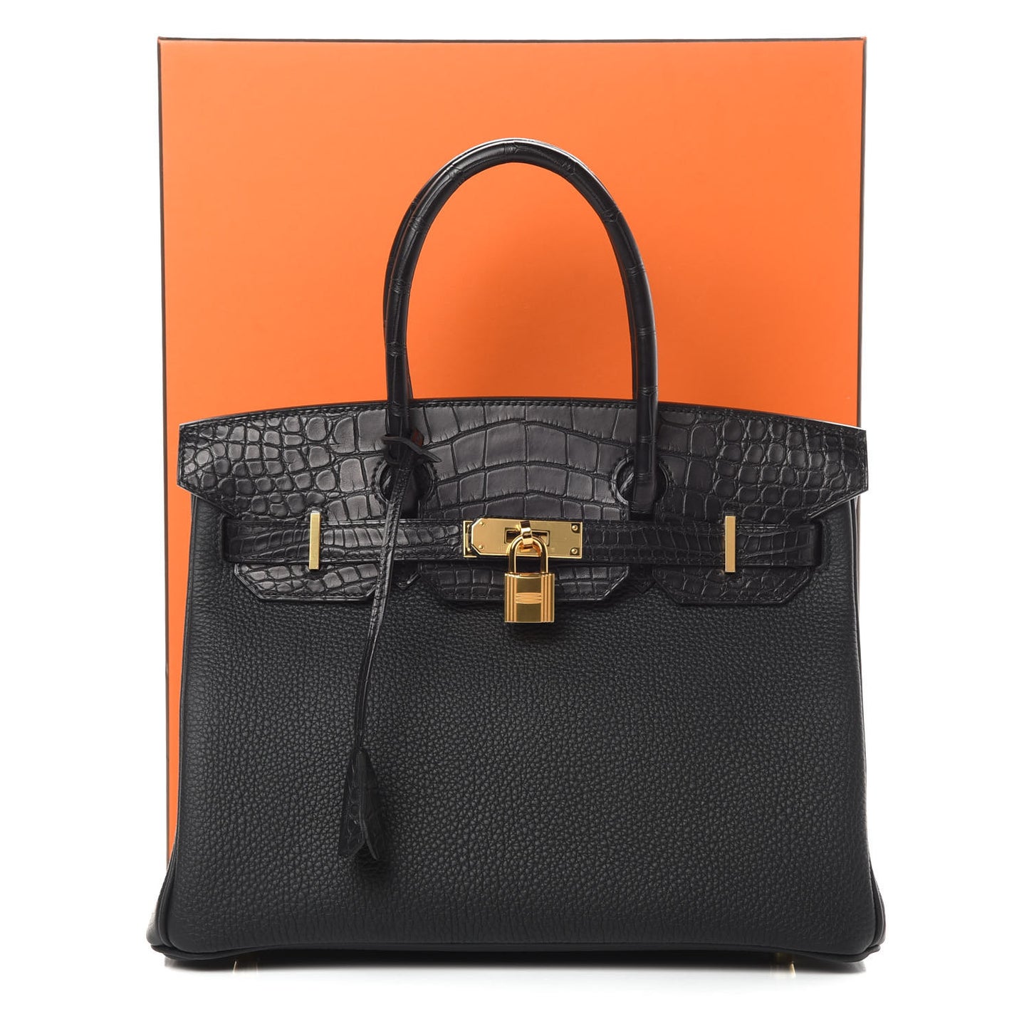 Togo Matte Alligator Birkin Touch 30 Black