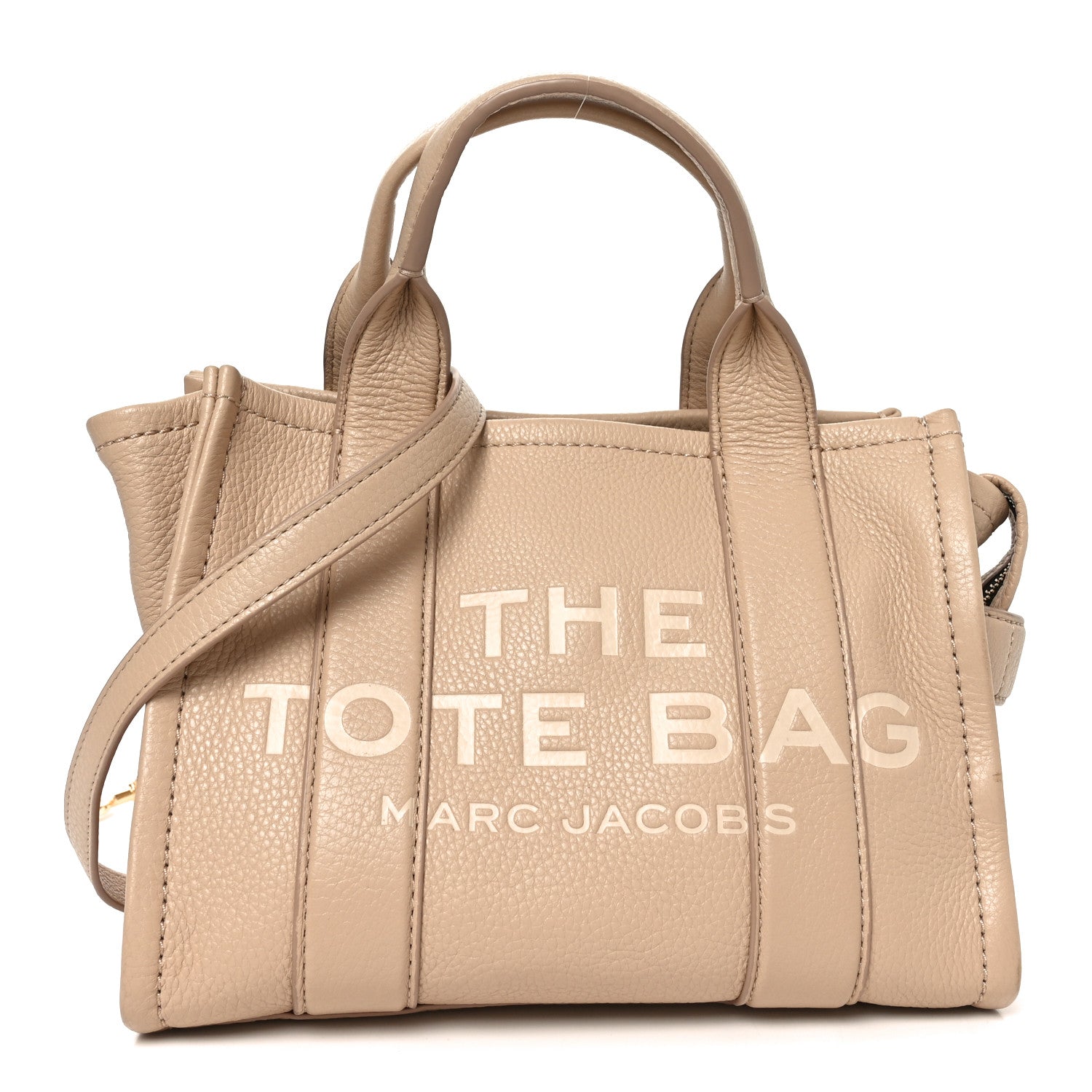 Marc Jacobs Grained Calfskin Small The Tote Bag Cotton Twine