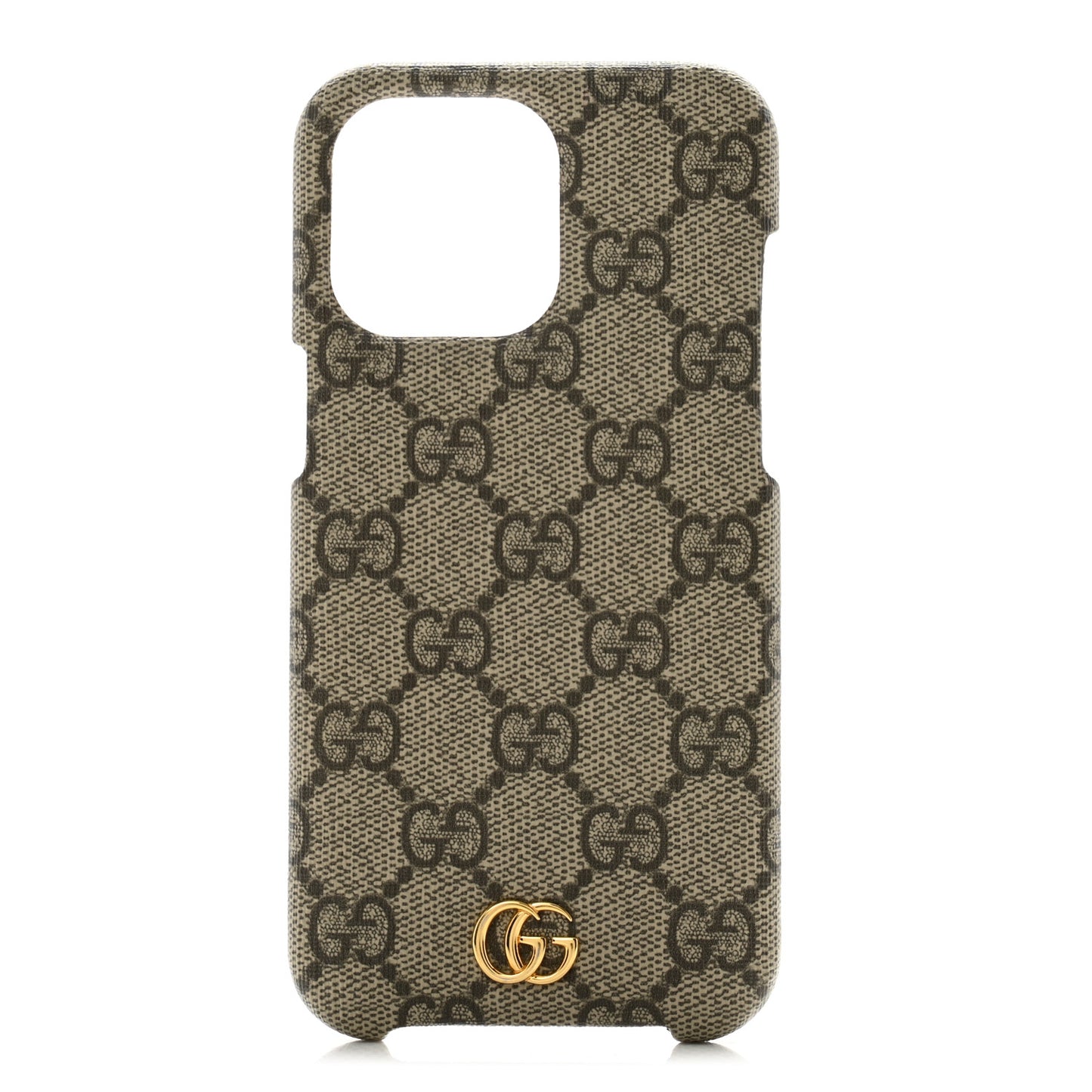 GG Supreme Monogram Ophidia iPhone 15 Pro Max Phone Case Beige Ebony