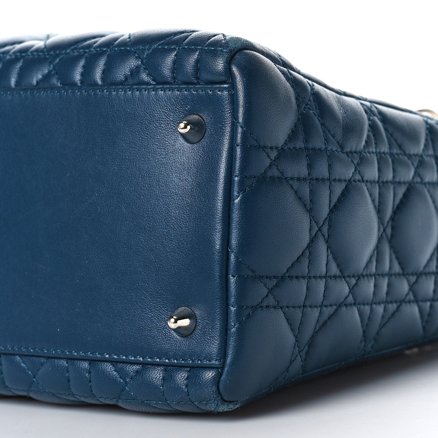 Lambskin Cannage Medium Lady Dior Blue