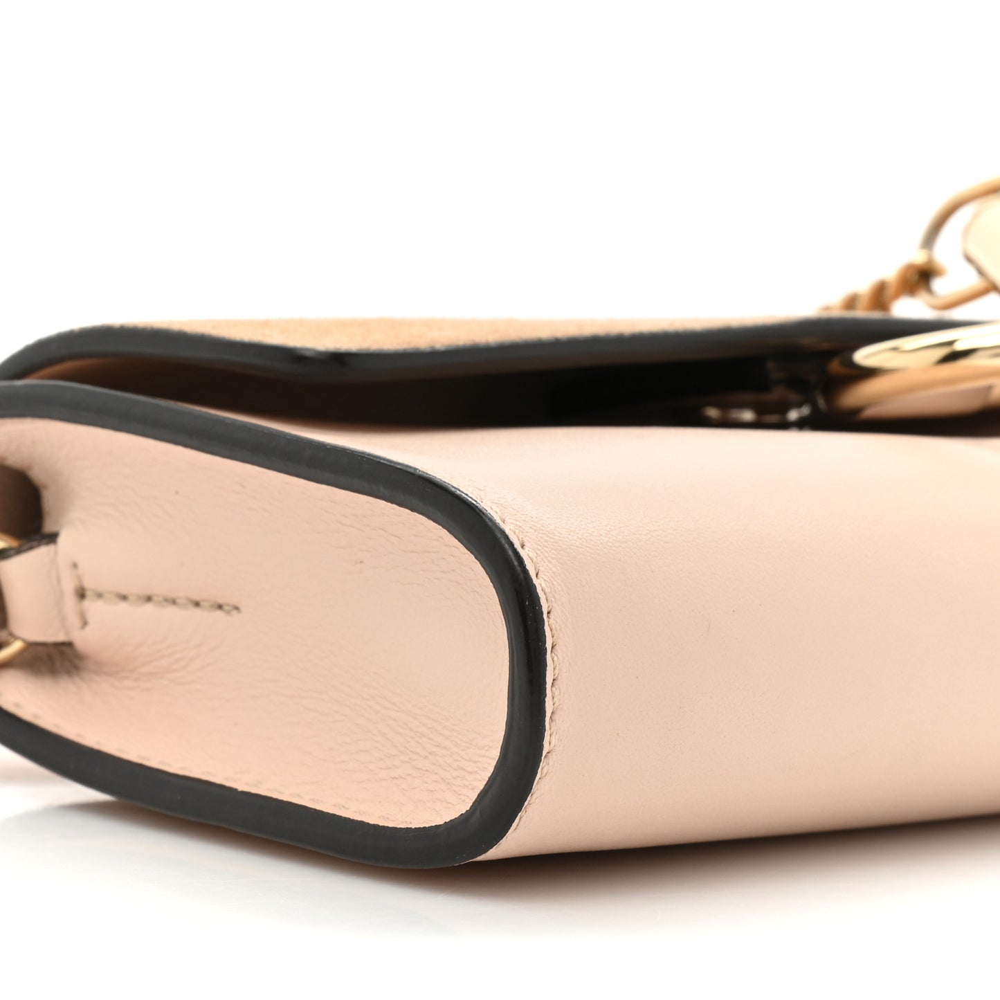 Suede Calfskin Small Faye Shoulder Bag Blushy Pink