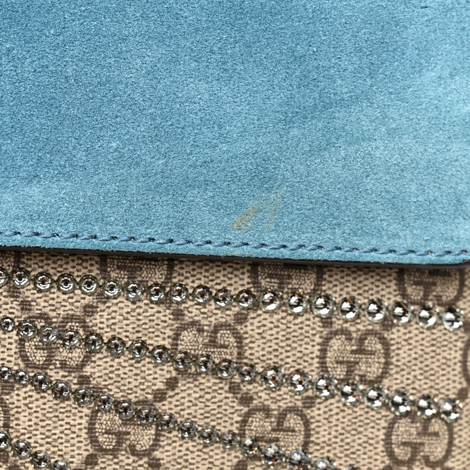 Gucci GG Supreme Monogram Angry Cat Embroidered Medium Dionysus Shoulder Bag Beige Ultramarine 14 of 19
