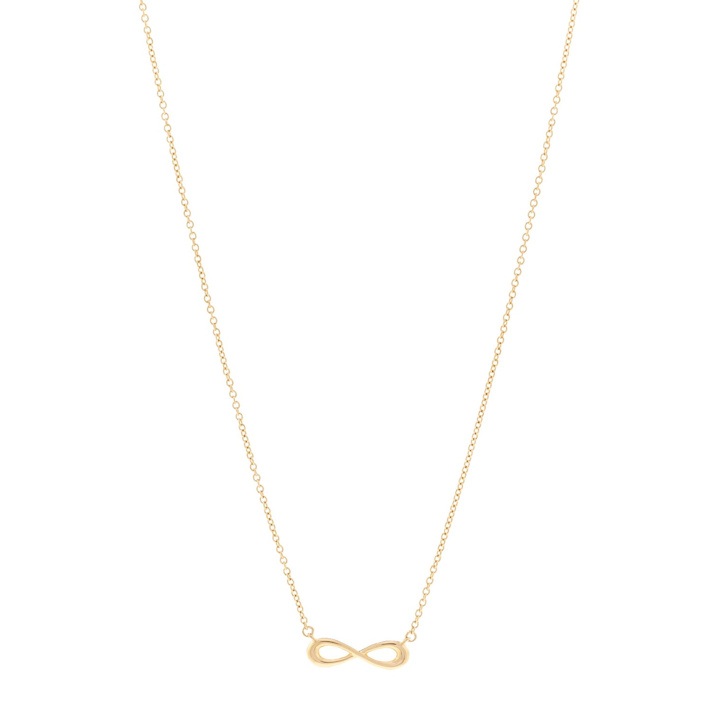 18K Yellow Gold Infinity Pendant Necklace