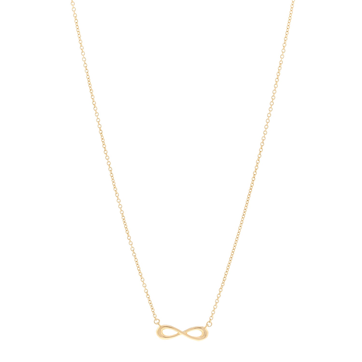 Tiffany 18K Yellow Gold Infinity Pendant Necklace 1 of 4