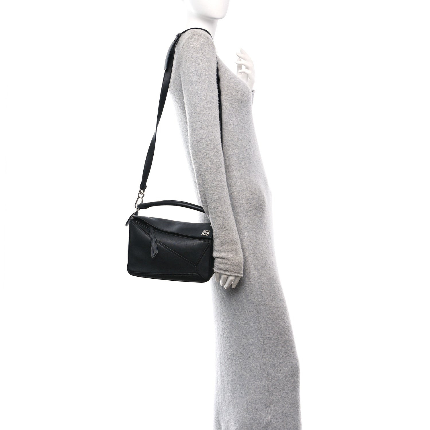 Loewe Calfskin Small Puzzle Bag Black 2 of 12