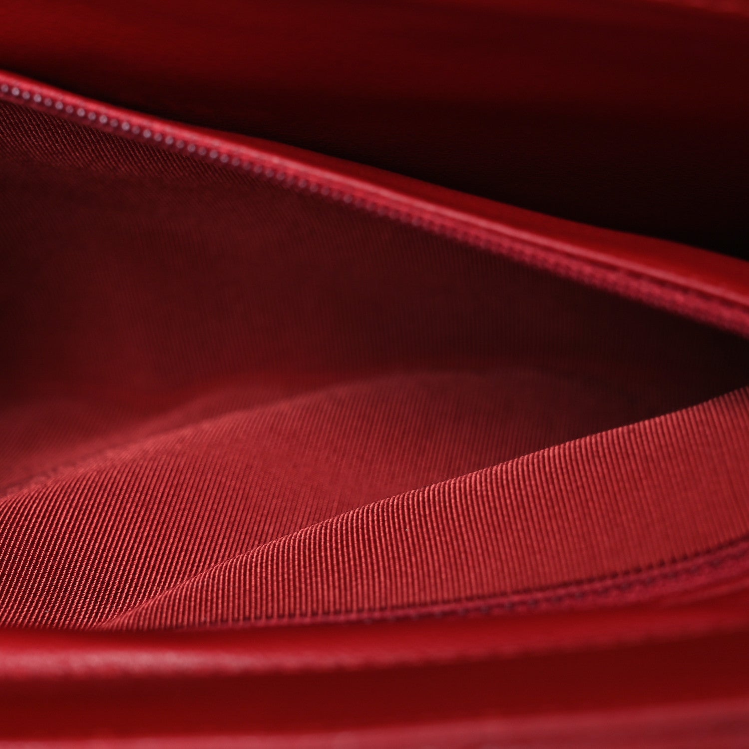 Chanel Caviar Chevron Quilted Framed Clutch Red 7 of 12