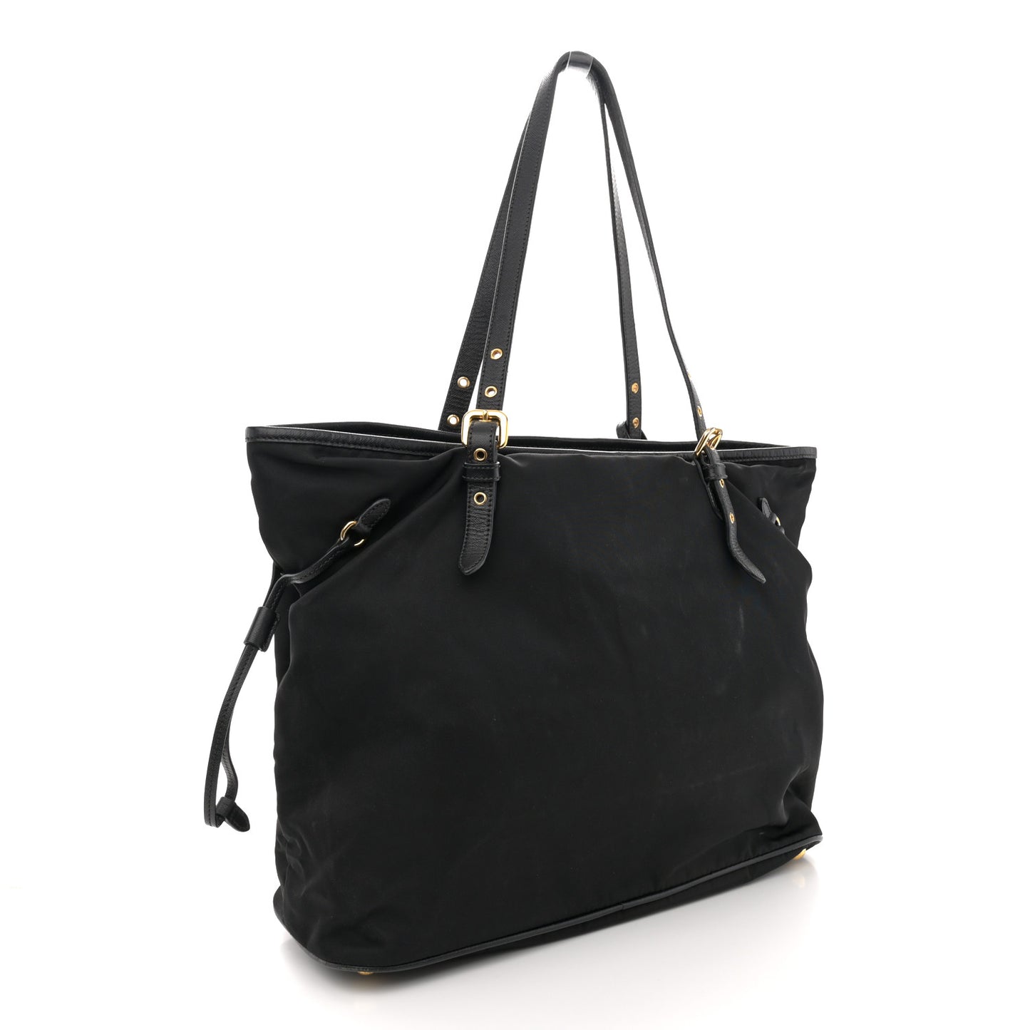 Tessuto Nylon Saffiano Tote Black