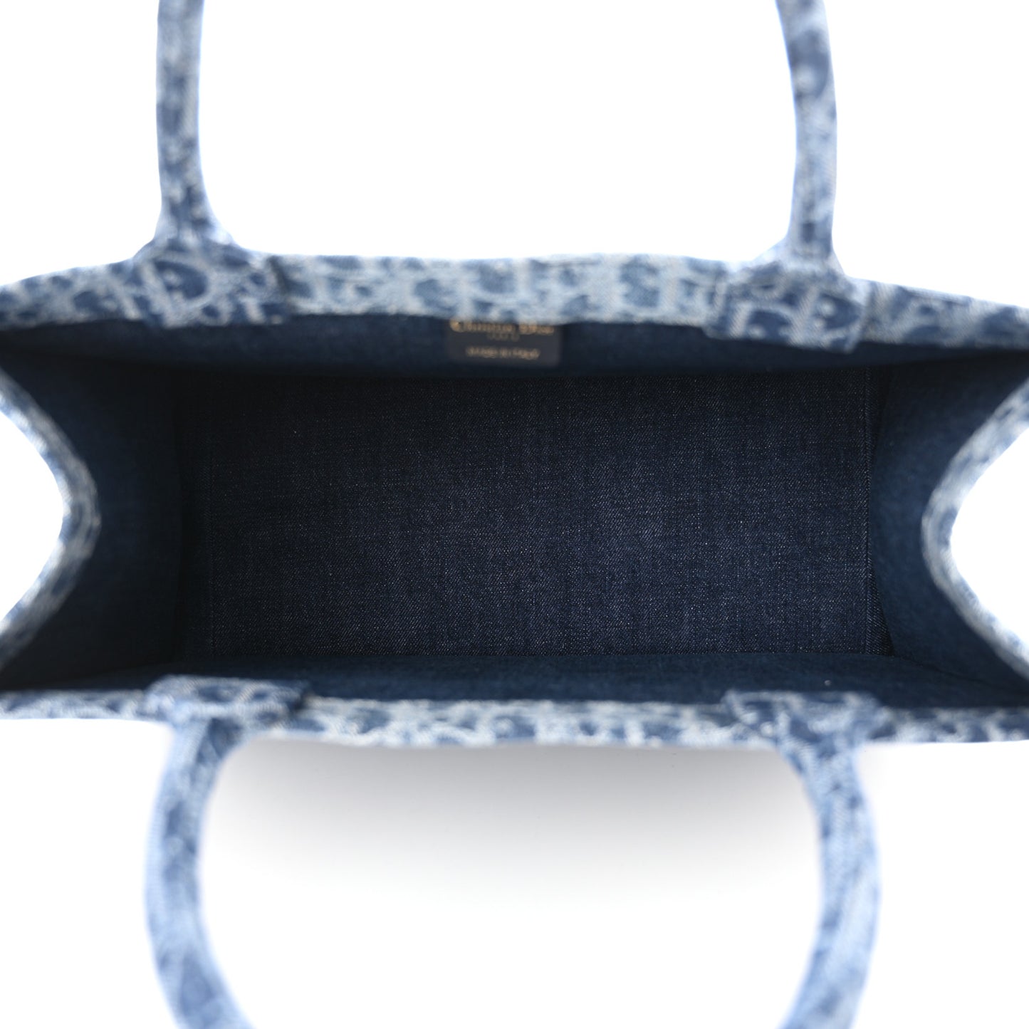 Oblique Denim Medium Book Tote Blue