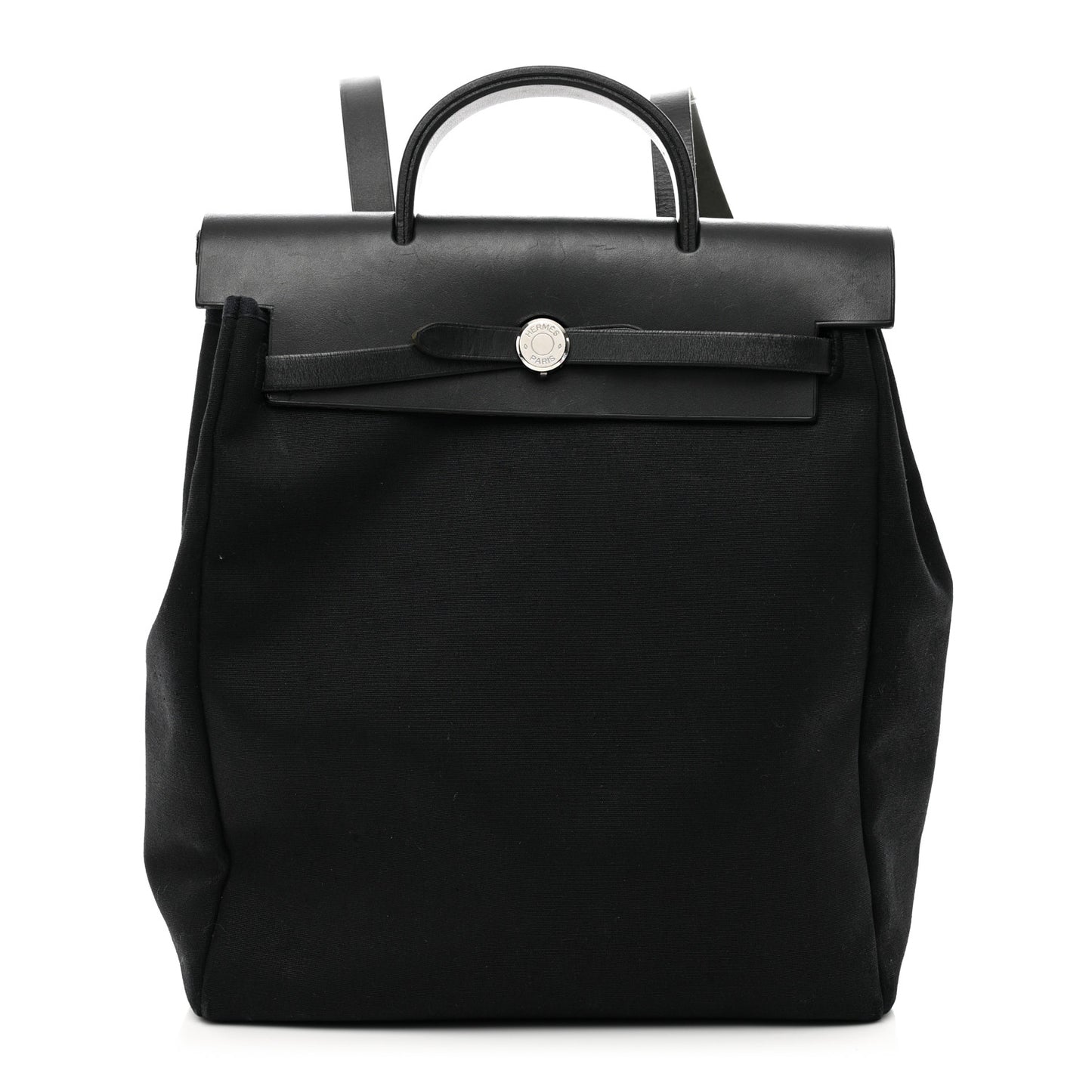 Toile Vache Calfskin Herbag 30 PM Backpack Black