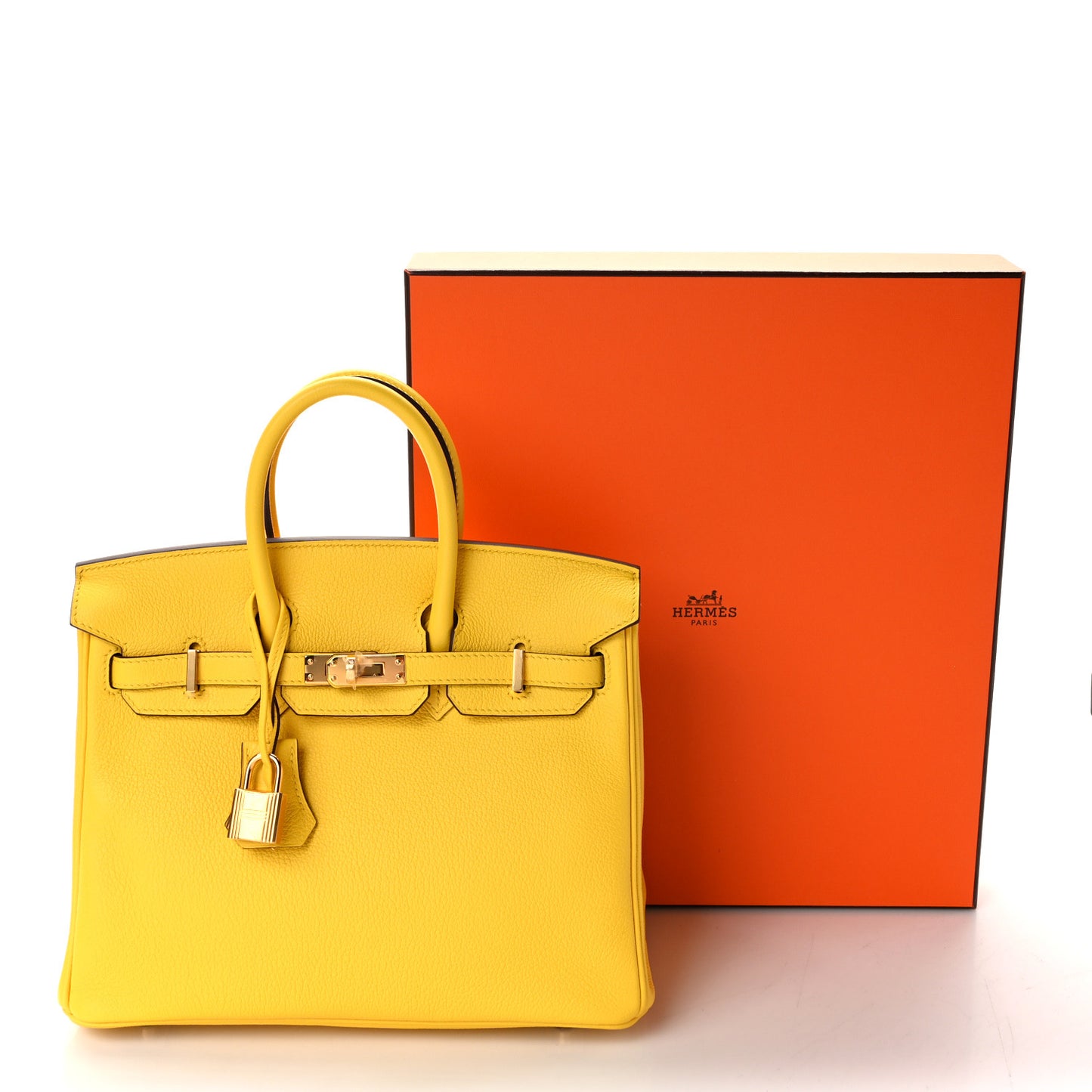 Taurillon Novillo Birkin 25 Jaune De Naples