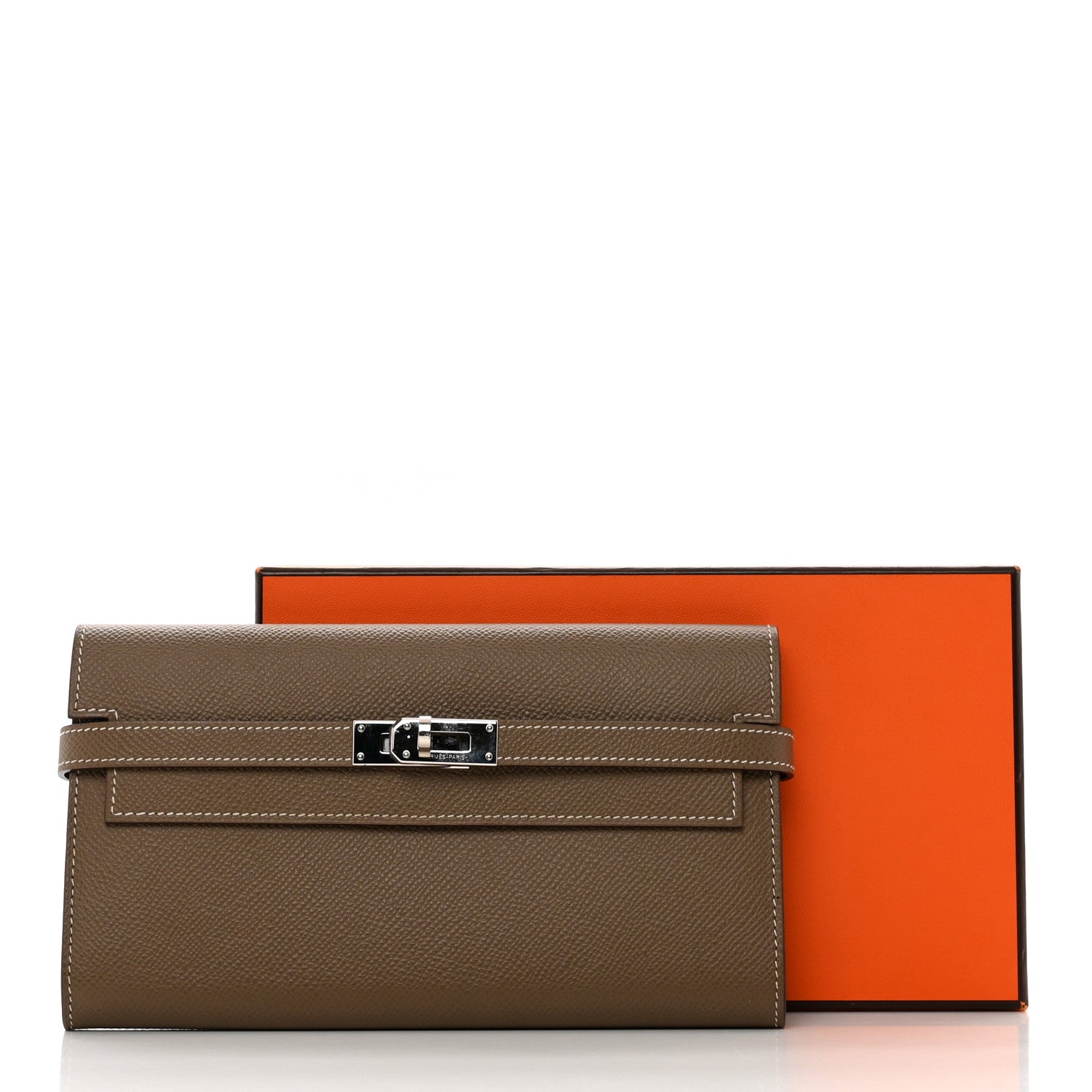 Hermes Epsom Kelly Longue Wallet Etoupe 9 of 9