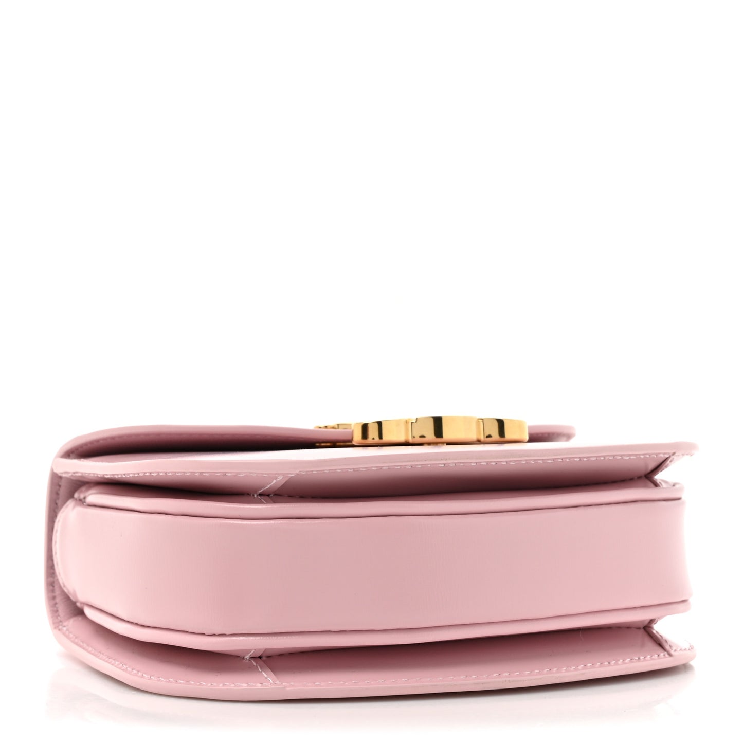 Shiny Calfskin Triomphe Mini Besace Clea Light Pink