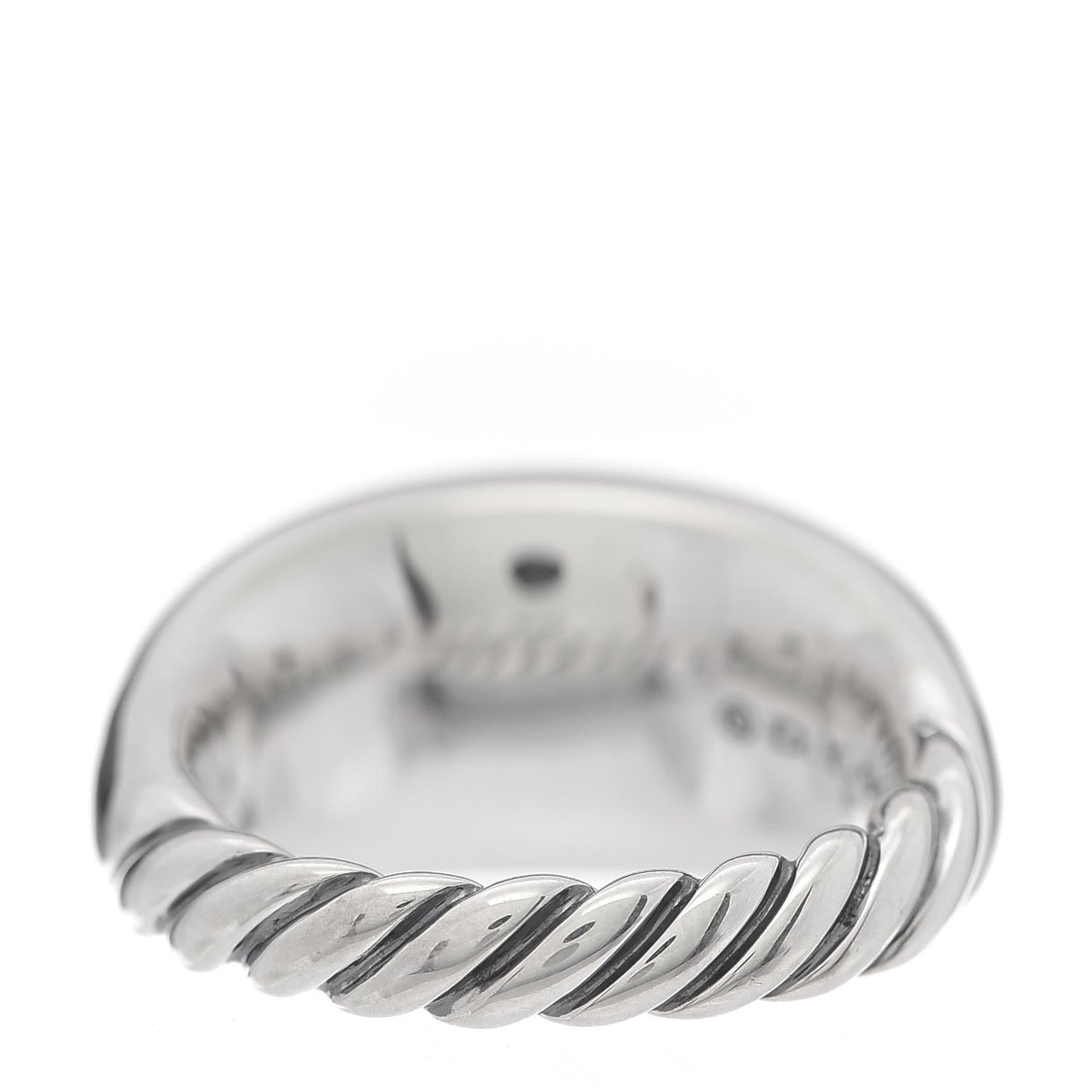 Sterling Silver Diamond 11mm Pure Form Ring 54 7