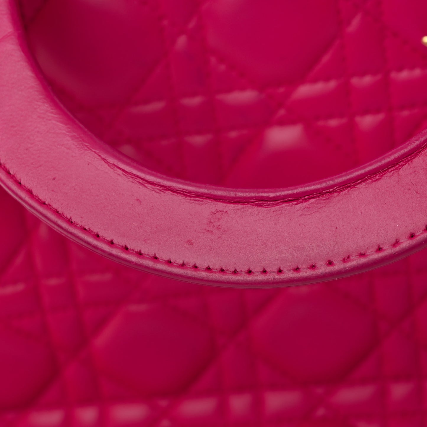 Lambskin Cannage Large Lady Dior Pink