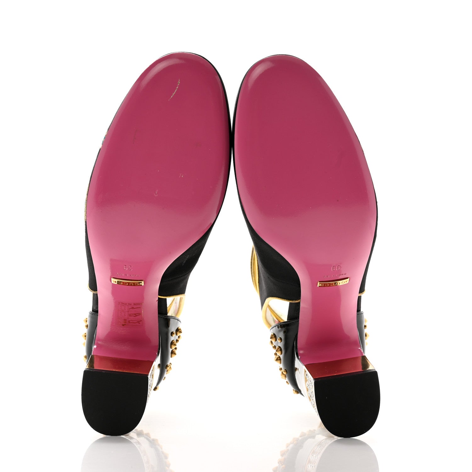 Gucci Satin Embroidered Dragon Caspar Pumps 39 Black 5 of 8