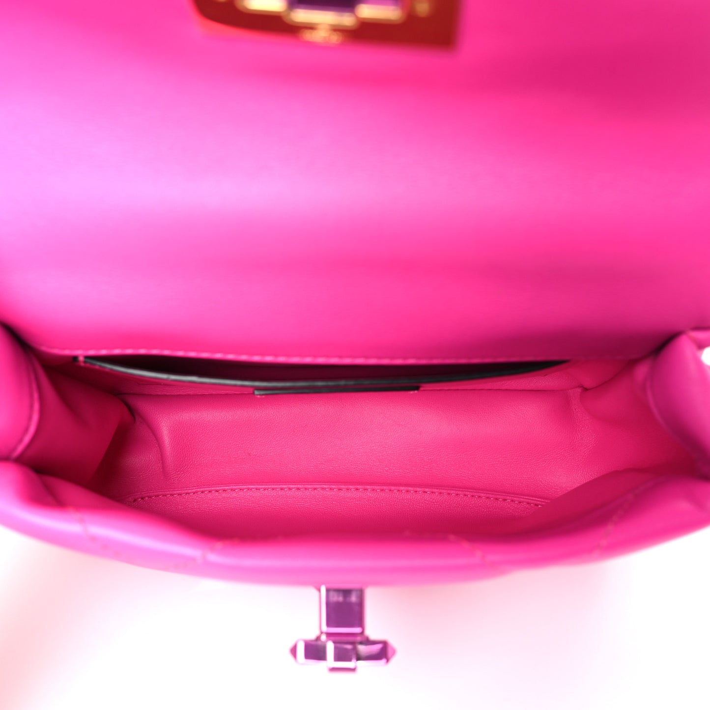 Nappa Lacquer Monochrome Small Roman Stud Shoulder Bag Pink PP