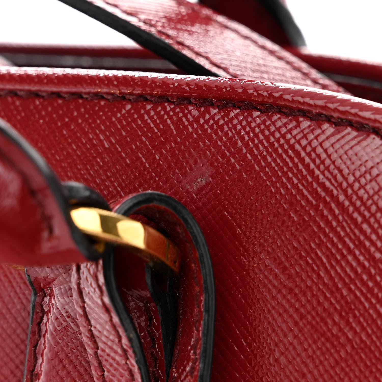 Prada Saffiano Vernice Medium Open Promenade Tote Rosso 20 of 20