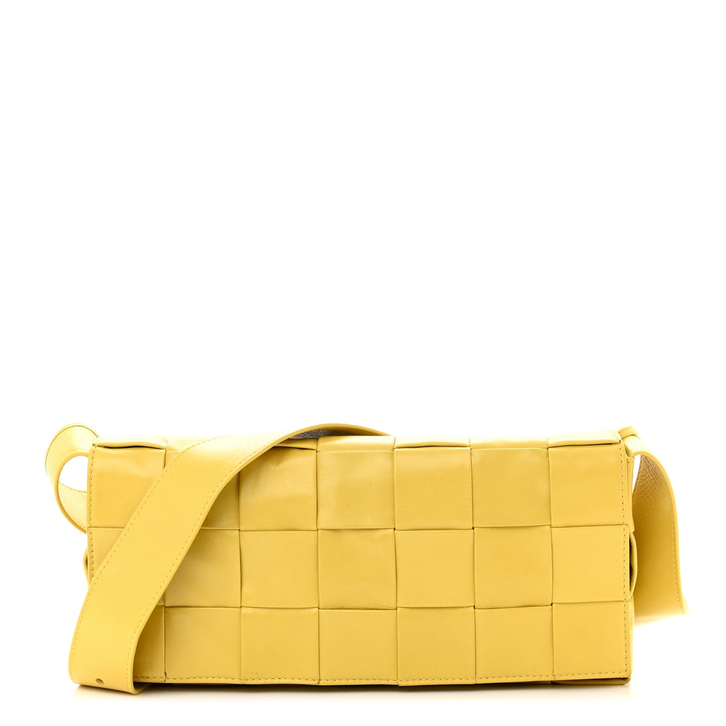 Paper Calfskin Intrecciato Stretch Cassette Buttercup