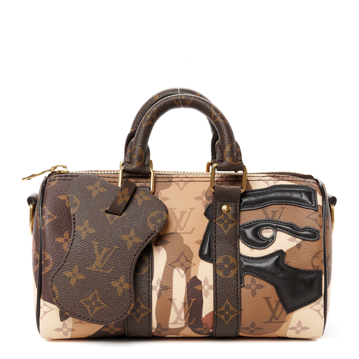 Louis Vuitton Monogram Portrait Keepall Bandouliere 25 Brown