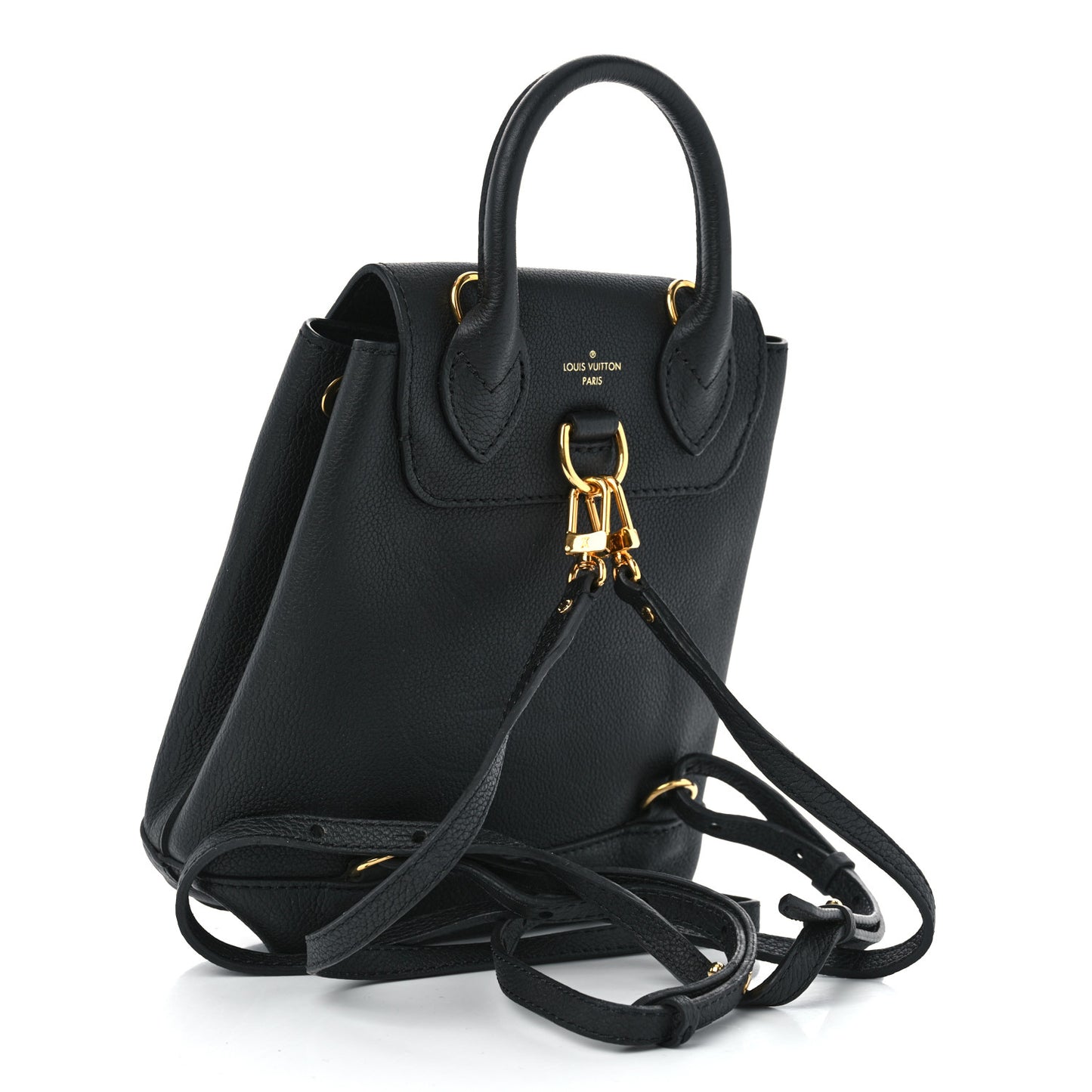Calfskin Lockme Mini Backpack Black