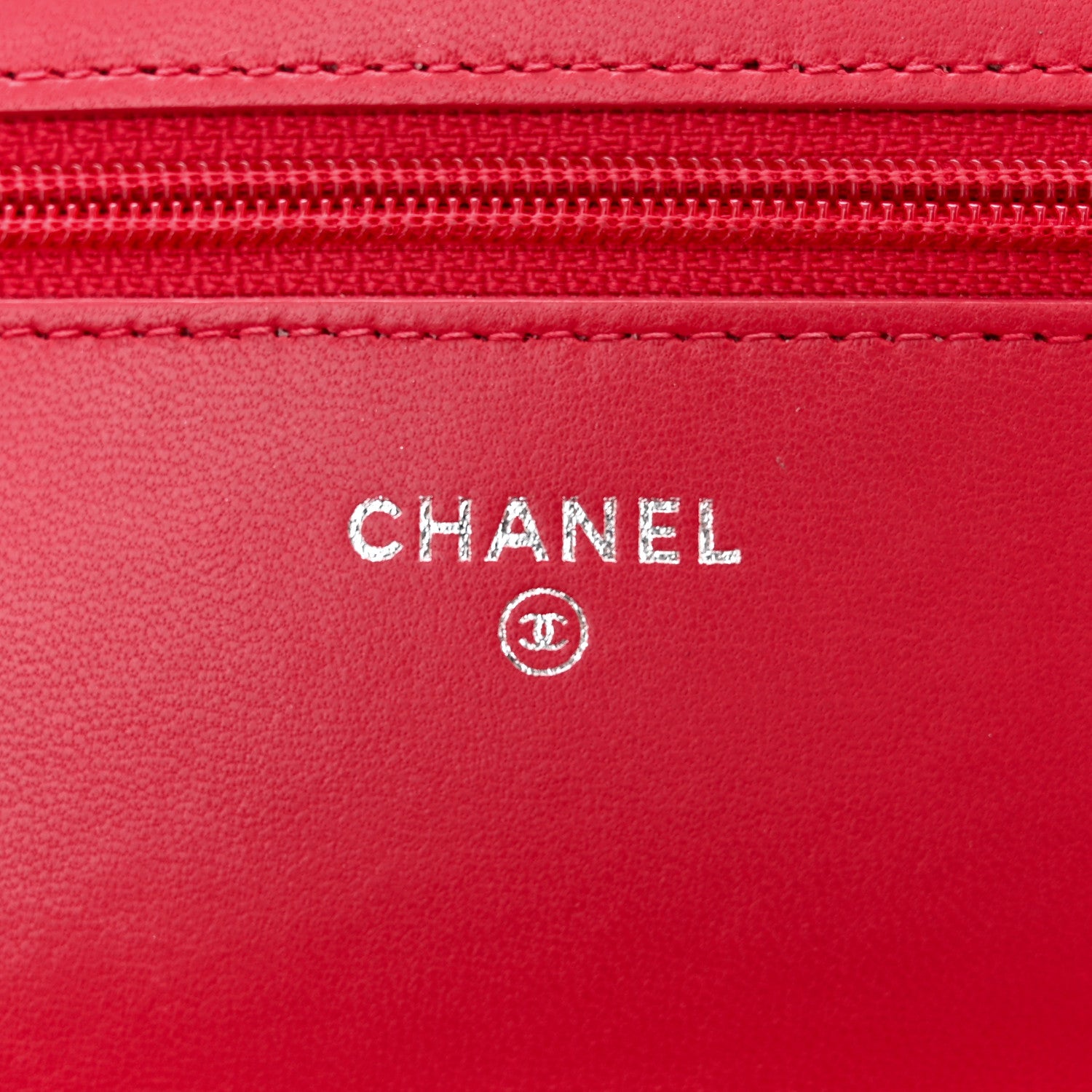 Chanel Lambskin Quilted Boy Wallet On Chain WOC Red 6 of 12