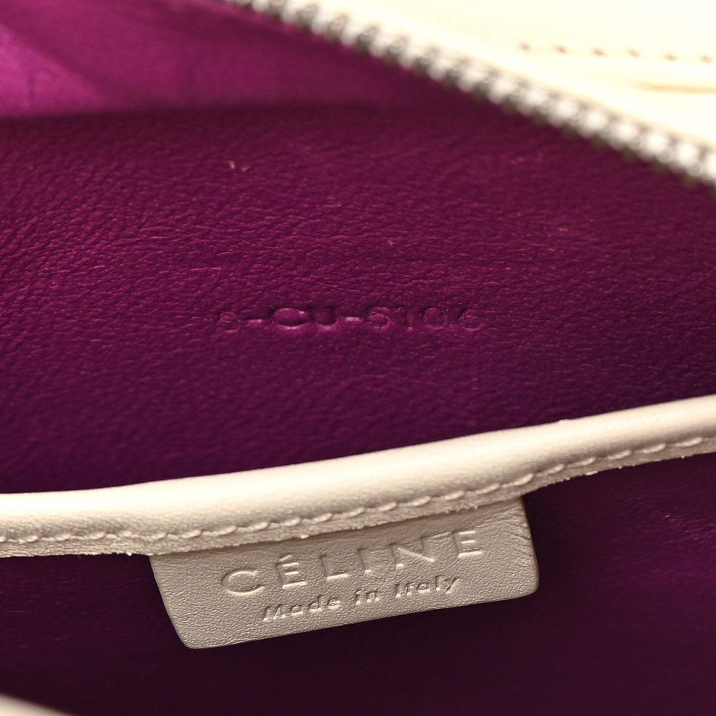 Smooth Calfskin Nano Luggage White Magenta