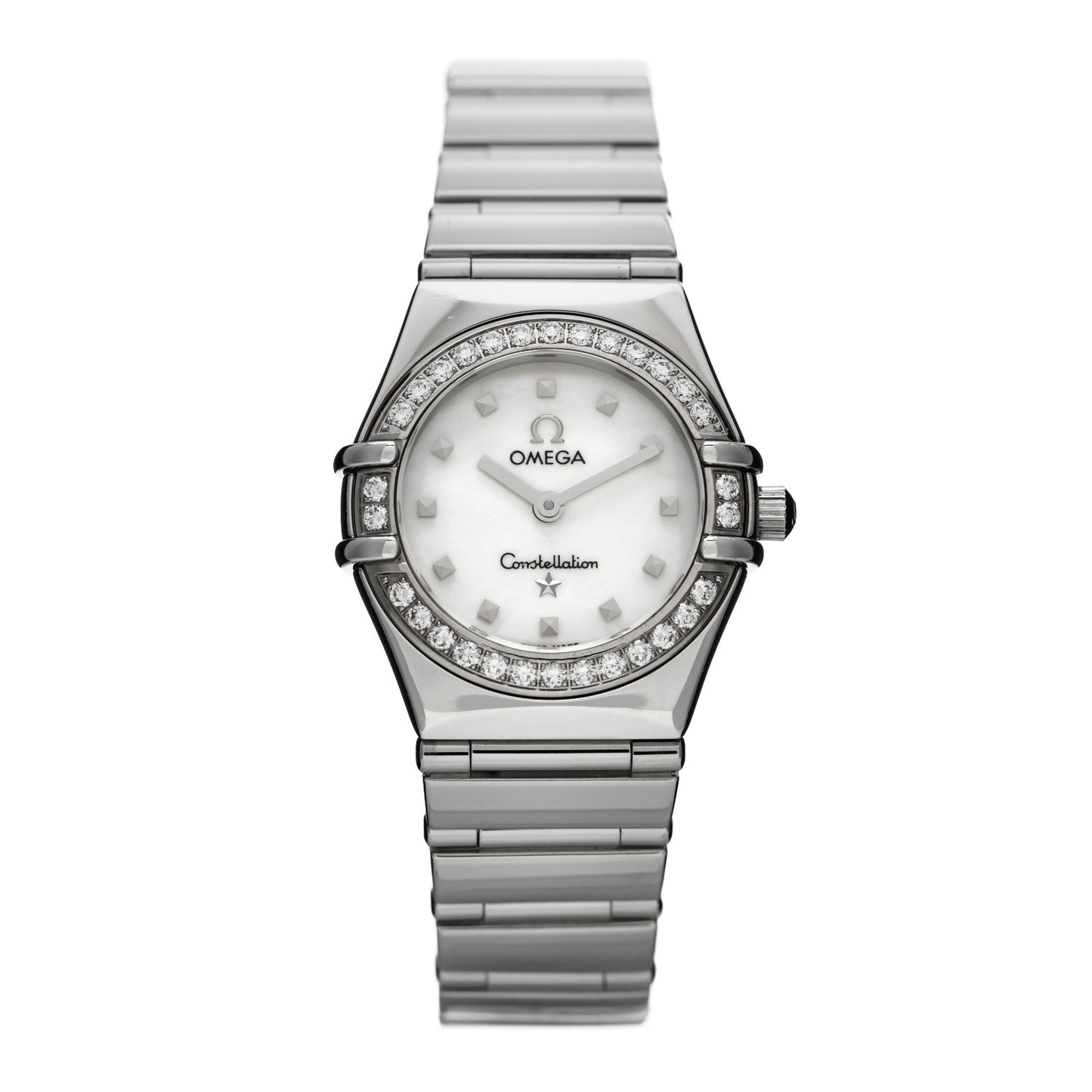 Stainless Steel Diamond Bezel Mother of Pearl 22mm Constellation My Choice Quartz Watch 1465.71.00