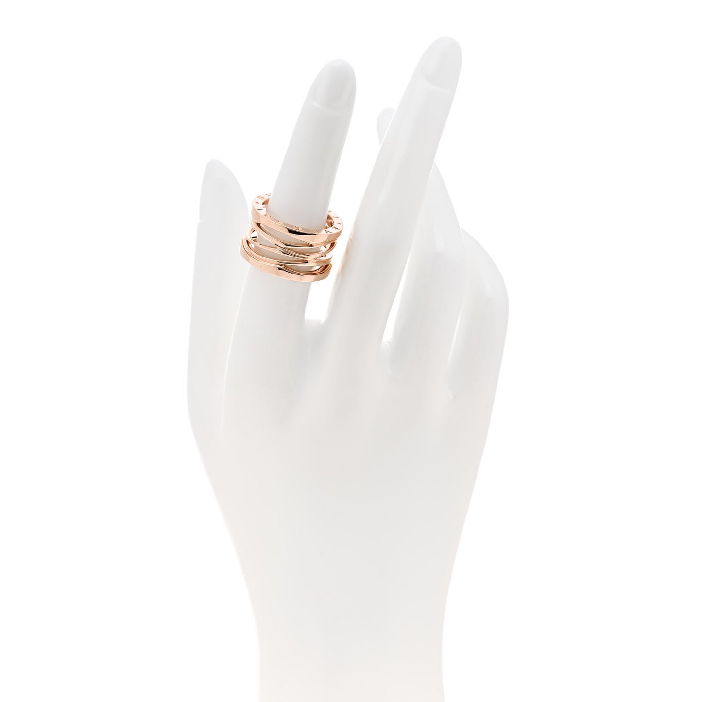 18K Rose Gold B.Zero1 Legend Four-Band Ring 54 6.75
