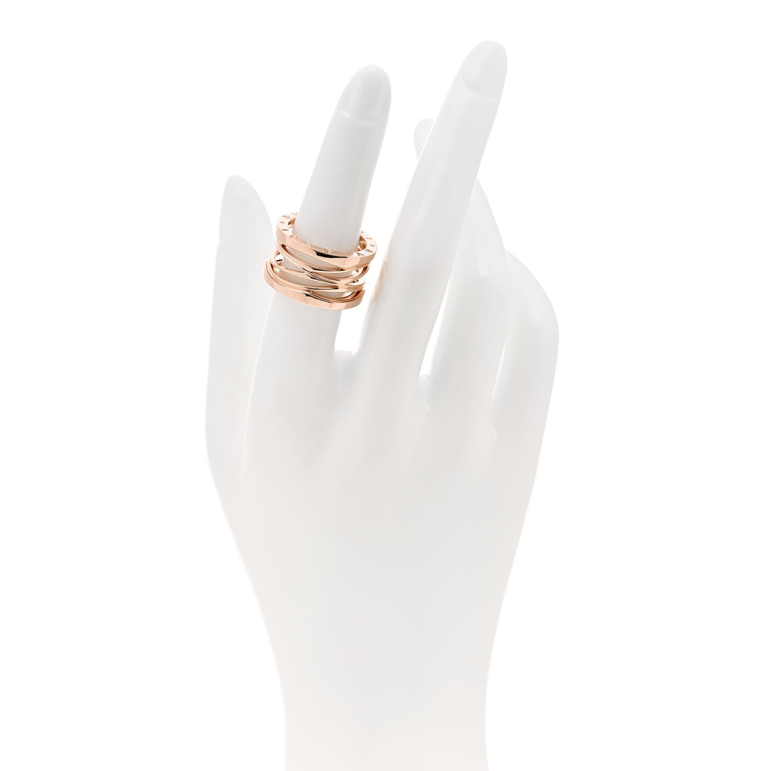 Bulgari 18K Rose Gold B.Zero1 Legend Four-Band Ring 54 6.75 2 of 6