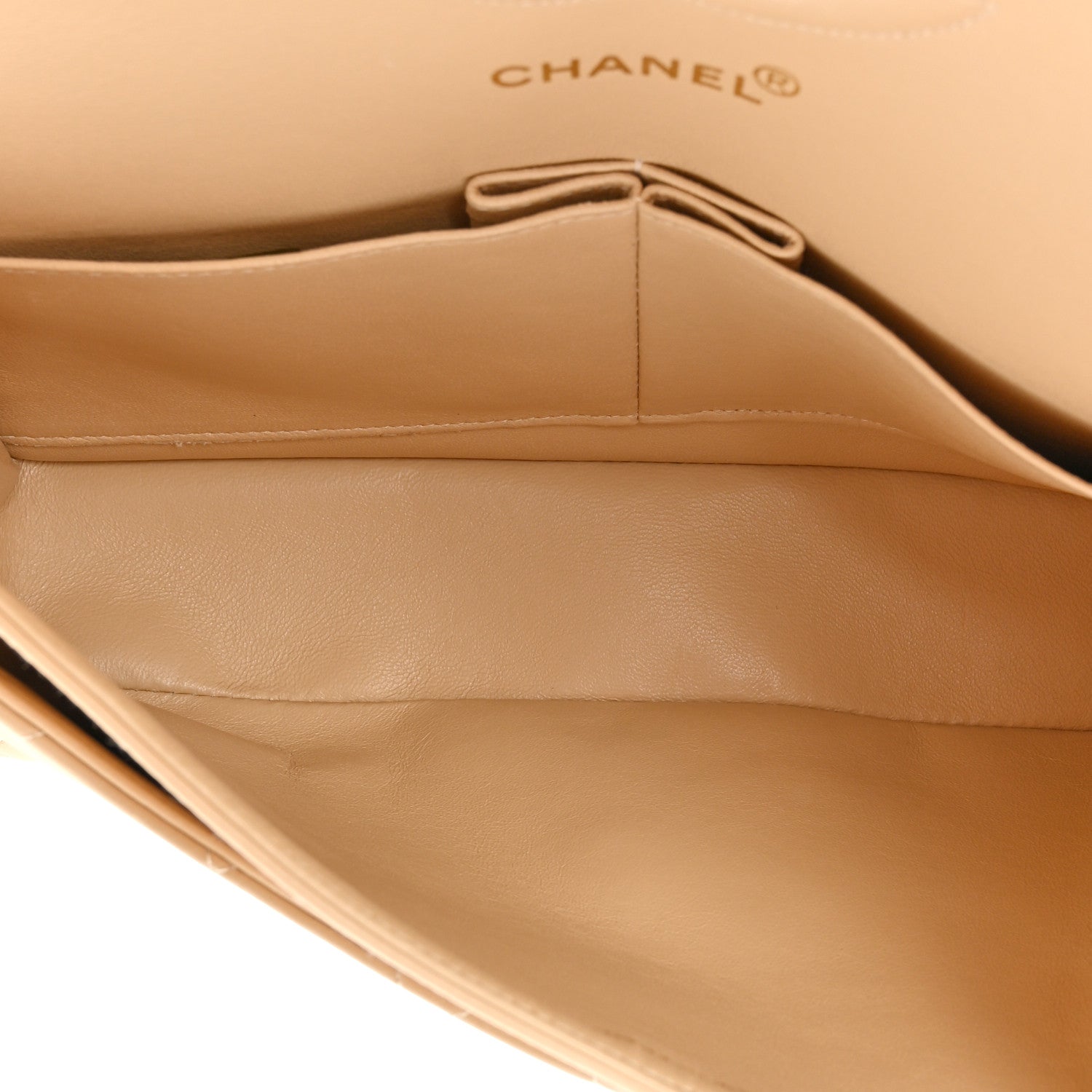 Chanel Lambskin Quilted Medium Double Flap Beige 5 of 17