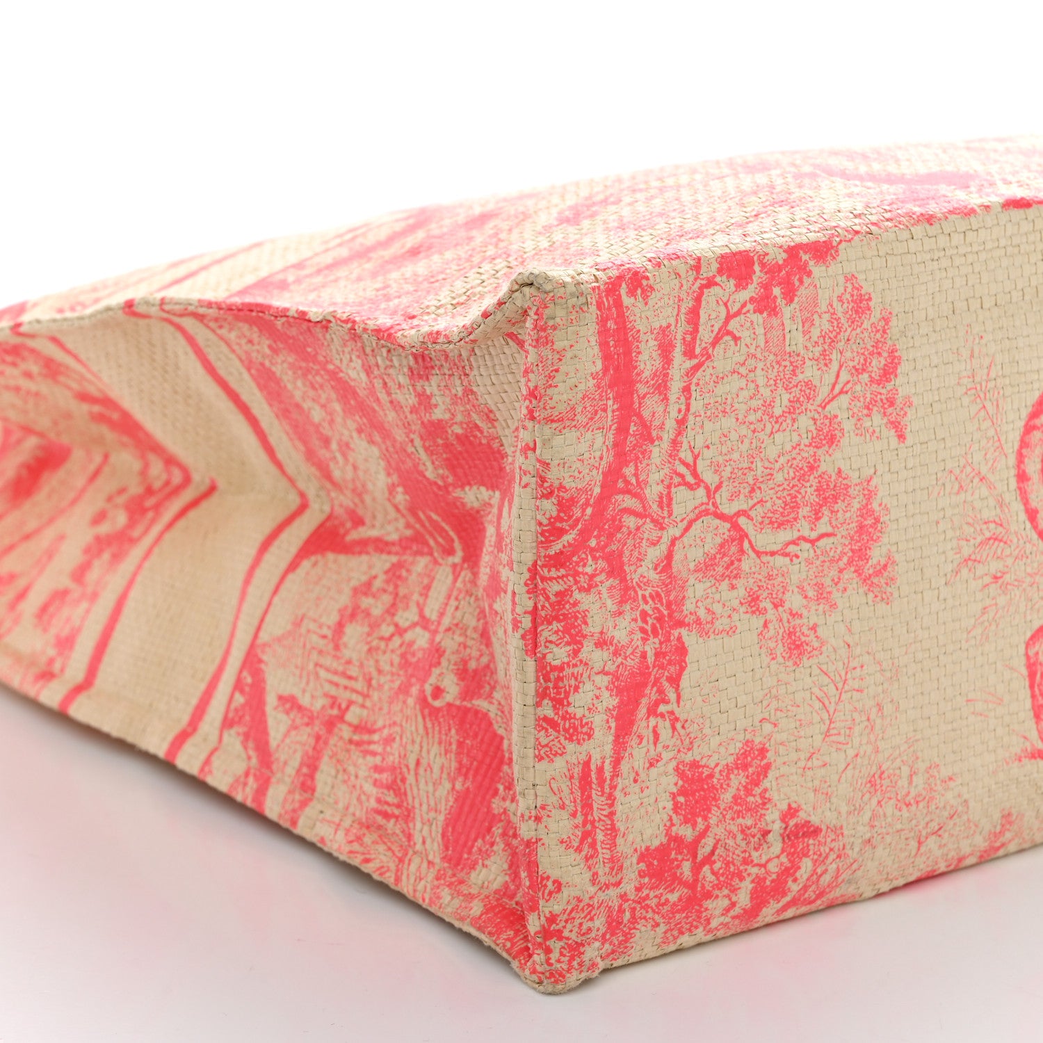 Christian Dior Straw Dioriviera Tote Pink 8 of 10