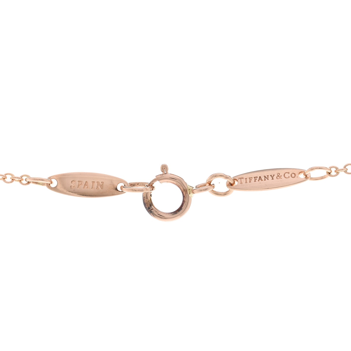 18K Rose Gold 9mm Elsa Peretti Bean Pendant Necklace