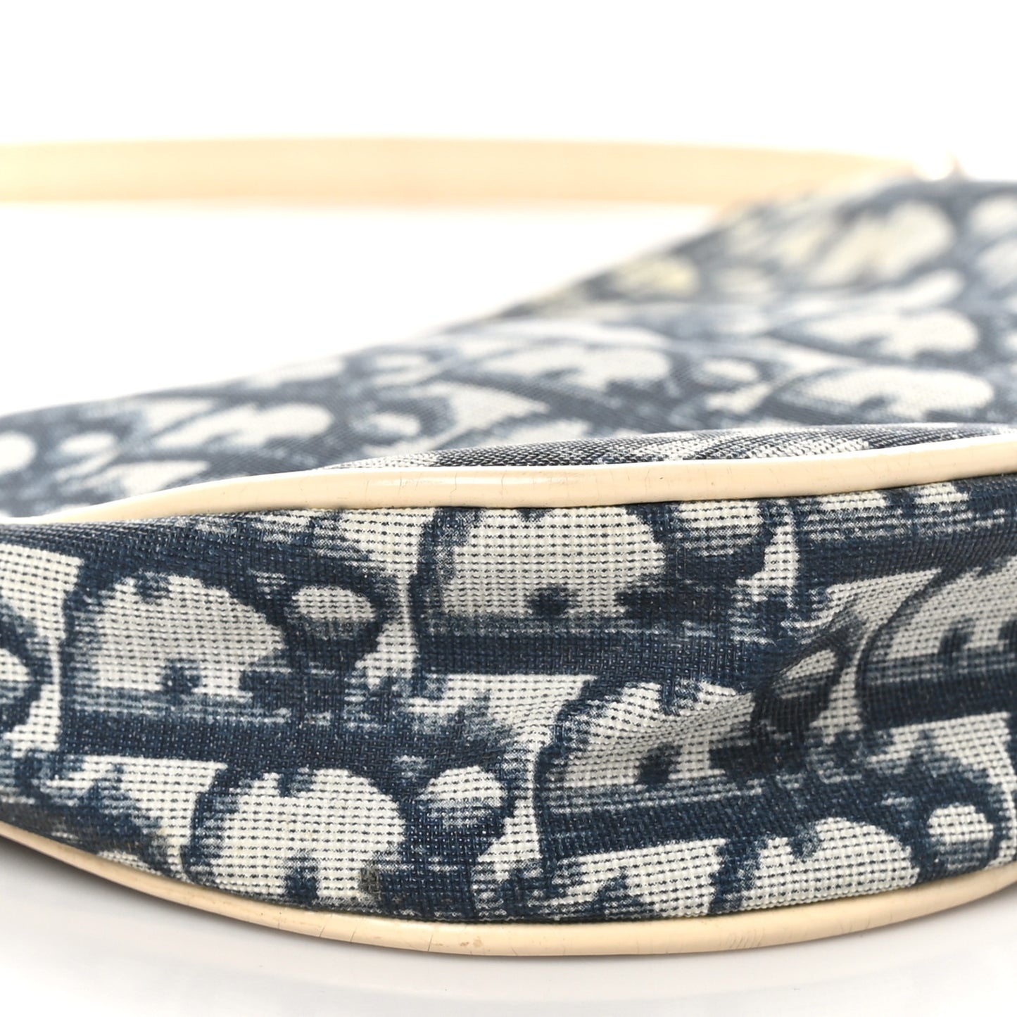 Monogram Mini Saddle Pochette White Blue