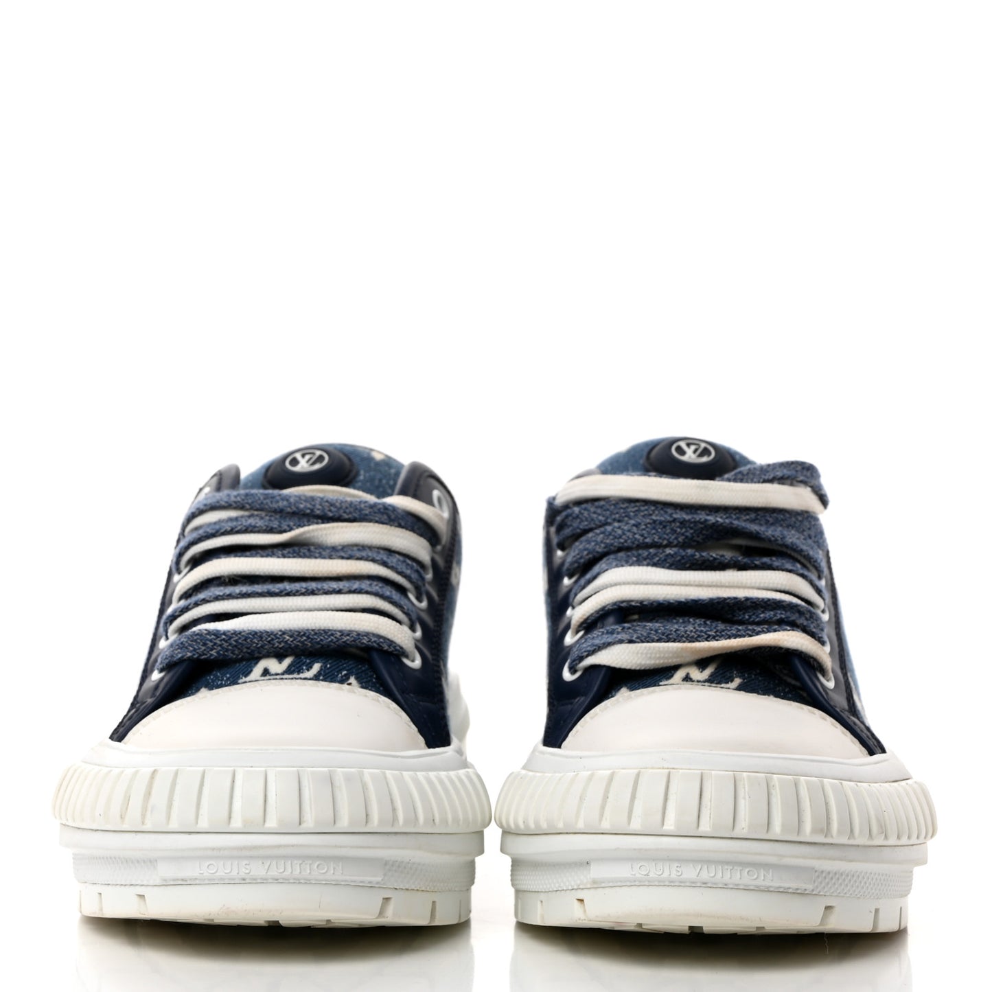 Denim Monogram Squad Sneakers 39 Marine