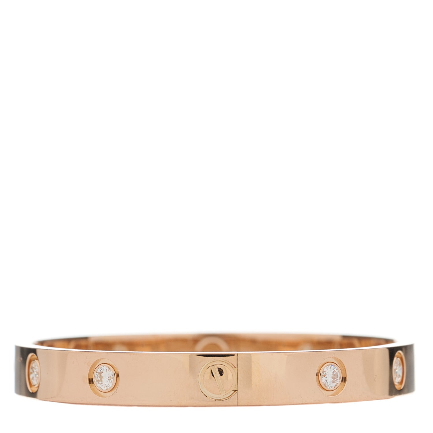 Cartier 18K Pink Gold 10 Diamond LOVE Bracelet 16 3 of 9