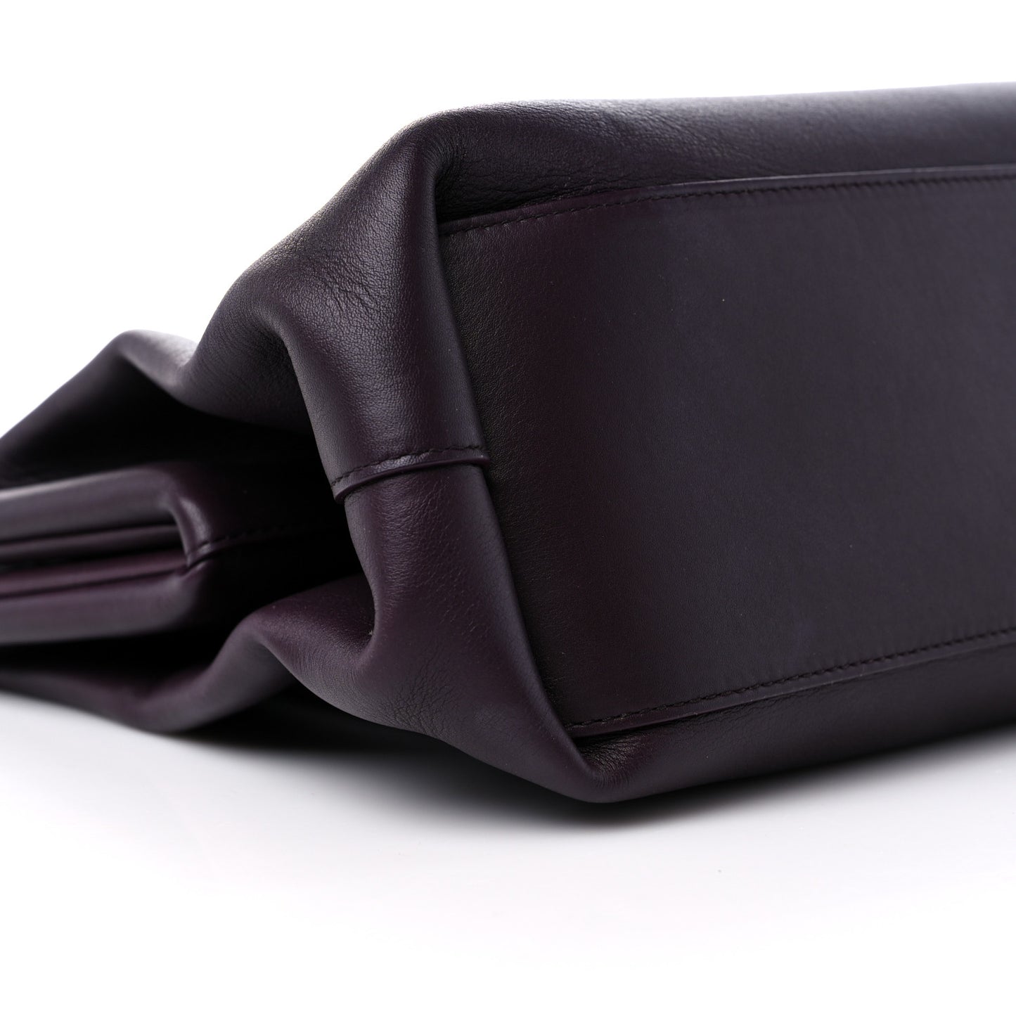 Calfskin Medium The Point Triangle Bag Grape