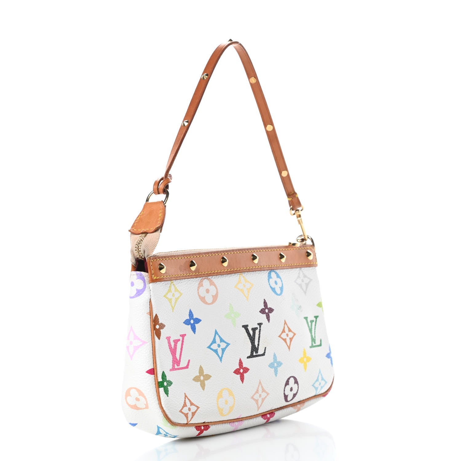 Louis Vuitton Monogram Multicolor Pochette Accessories White 3 of 13