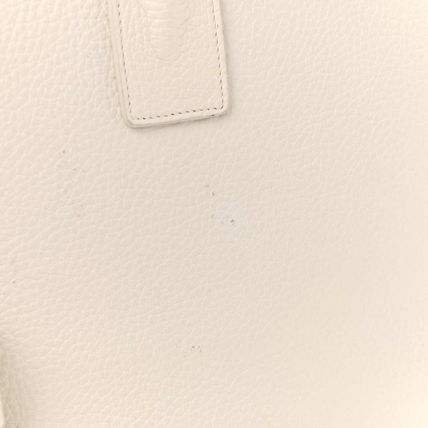 Grained Calfskin Small Sac De Jour Dove White