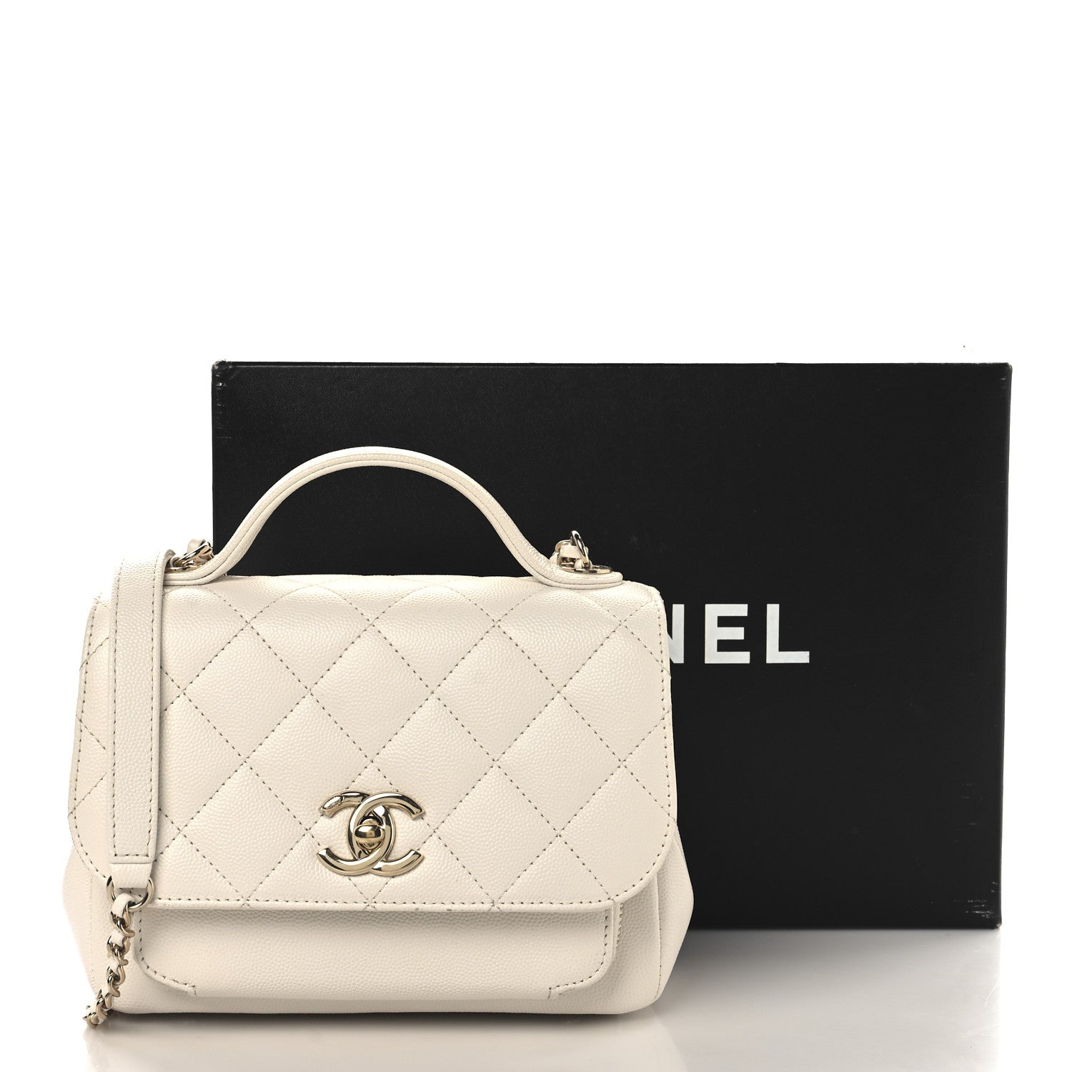 Chanel Caviar Quilted Small Business Affinity Flap White 14 of 14