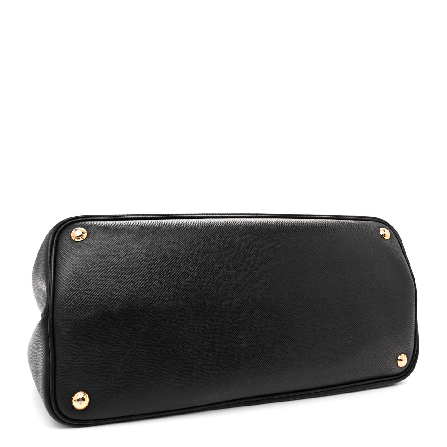 Saffiano Cuir Medium Double Bag Black Fuoco