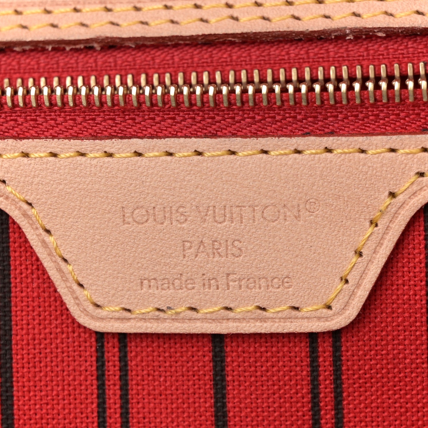 Louis Vuitton Monogram Inside Out Neverfull Bandouliere MM Sari Red 6 of 11