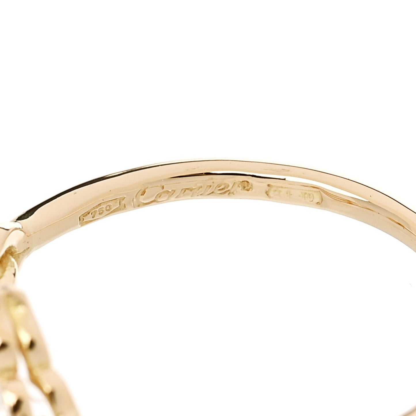 18K Yellow Gold Diamond Hindu Floral Ring 46 3.75