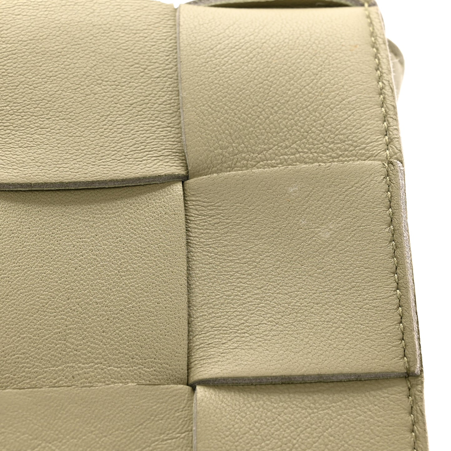 Lambskin Maxi Intrecciato Cassette Crossbody Bag Travertine