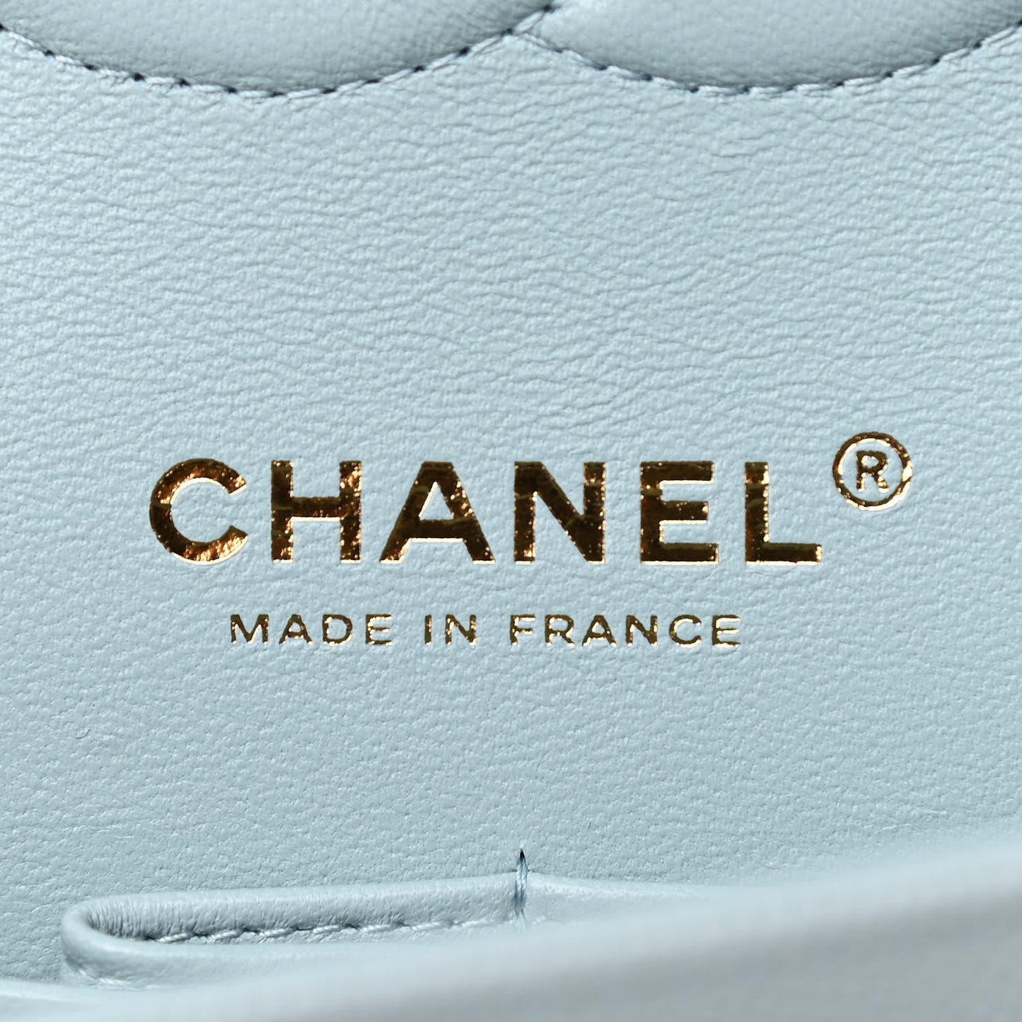 Caviar Quilted Medium Double Flap Light Blue
