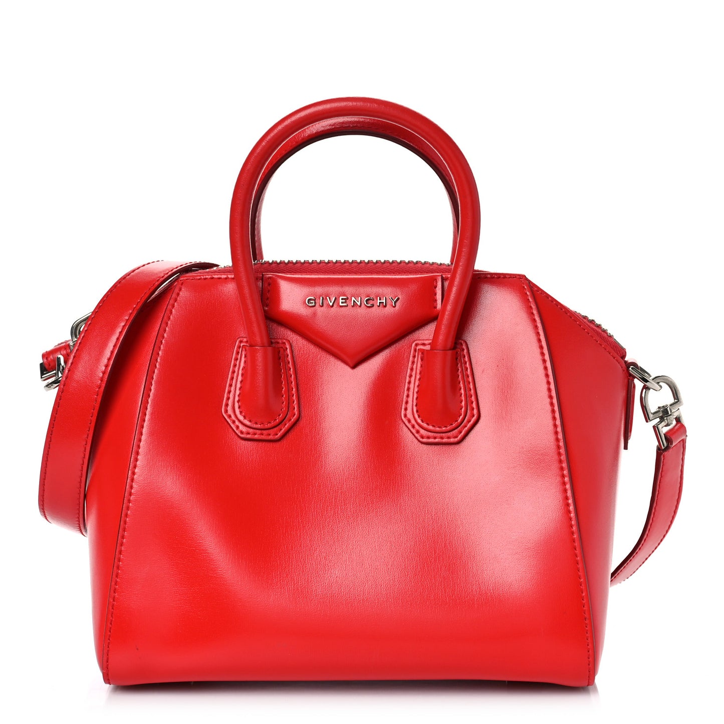 Shiny Lord Calfskin Mini Antigona Red