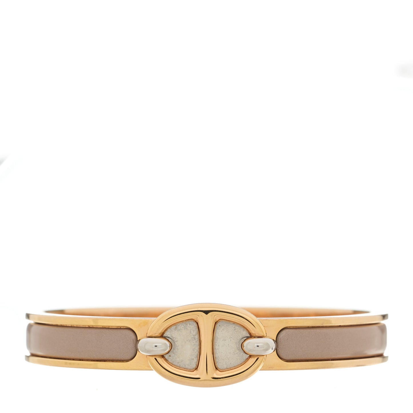 Enamel Mini Clic Chaine d'Ancre Bracelet PM Marron Glace