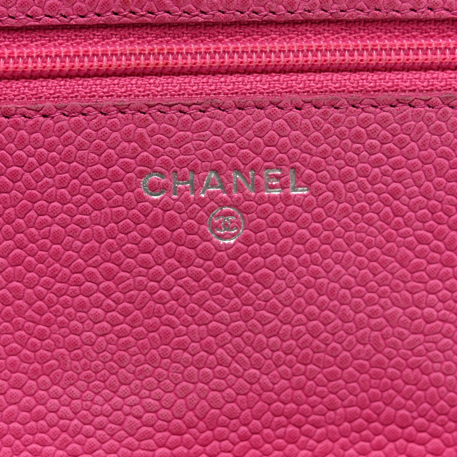 Chanel Iridescent Caviar Quilted Wallet on Chain WOC Pink 6 of 14