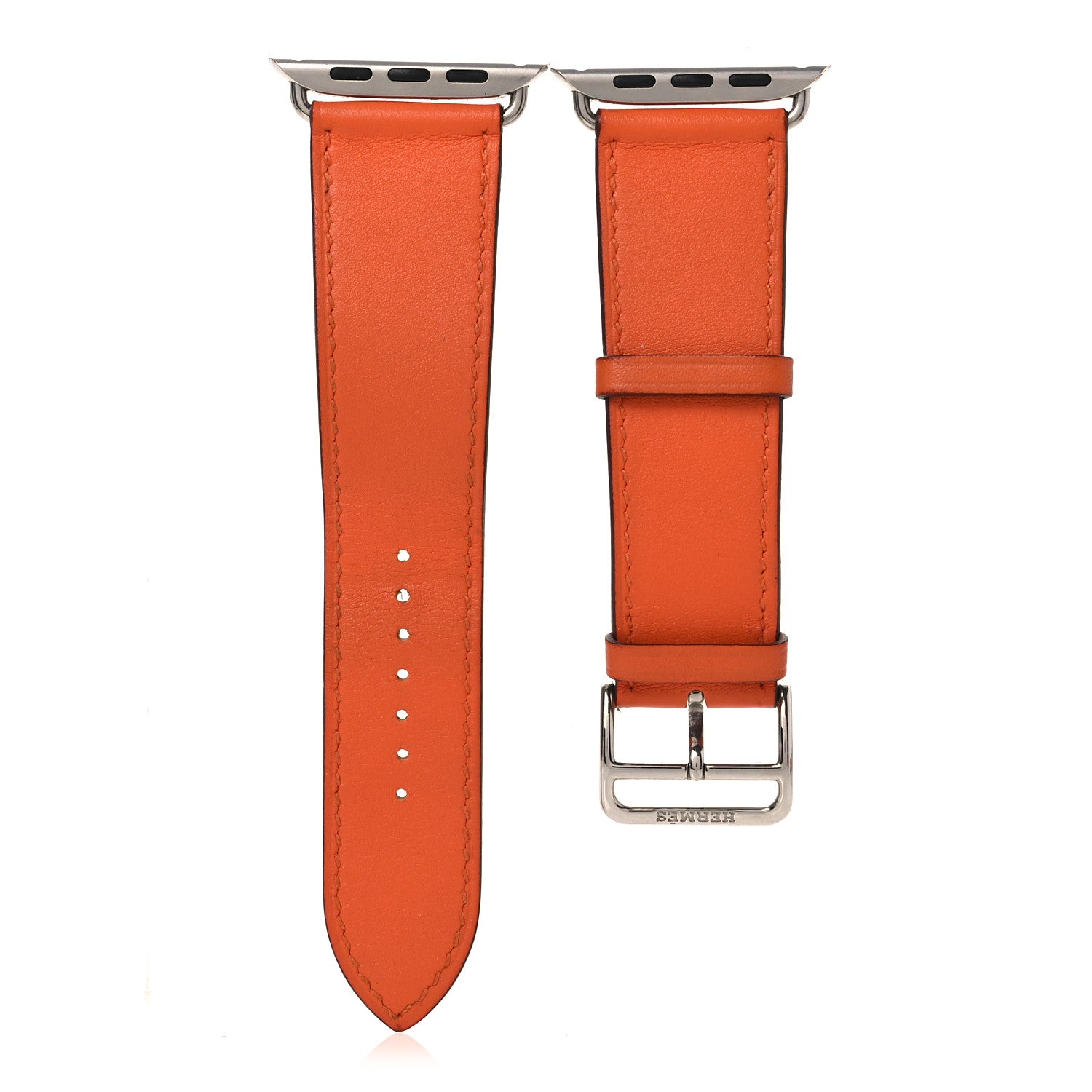 2745 Apple Watch エルメス　オレンジレザー　スイフト　バンド Hermes Swift 45mm Apple Watch Single Tour Band Orange 1858611