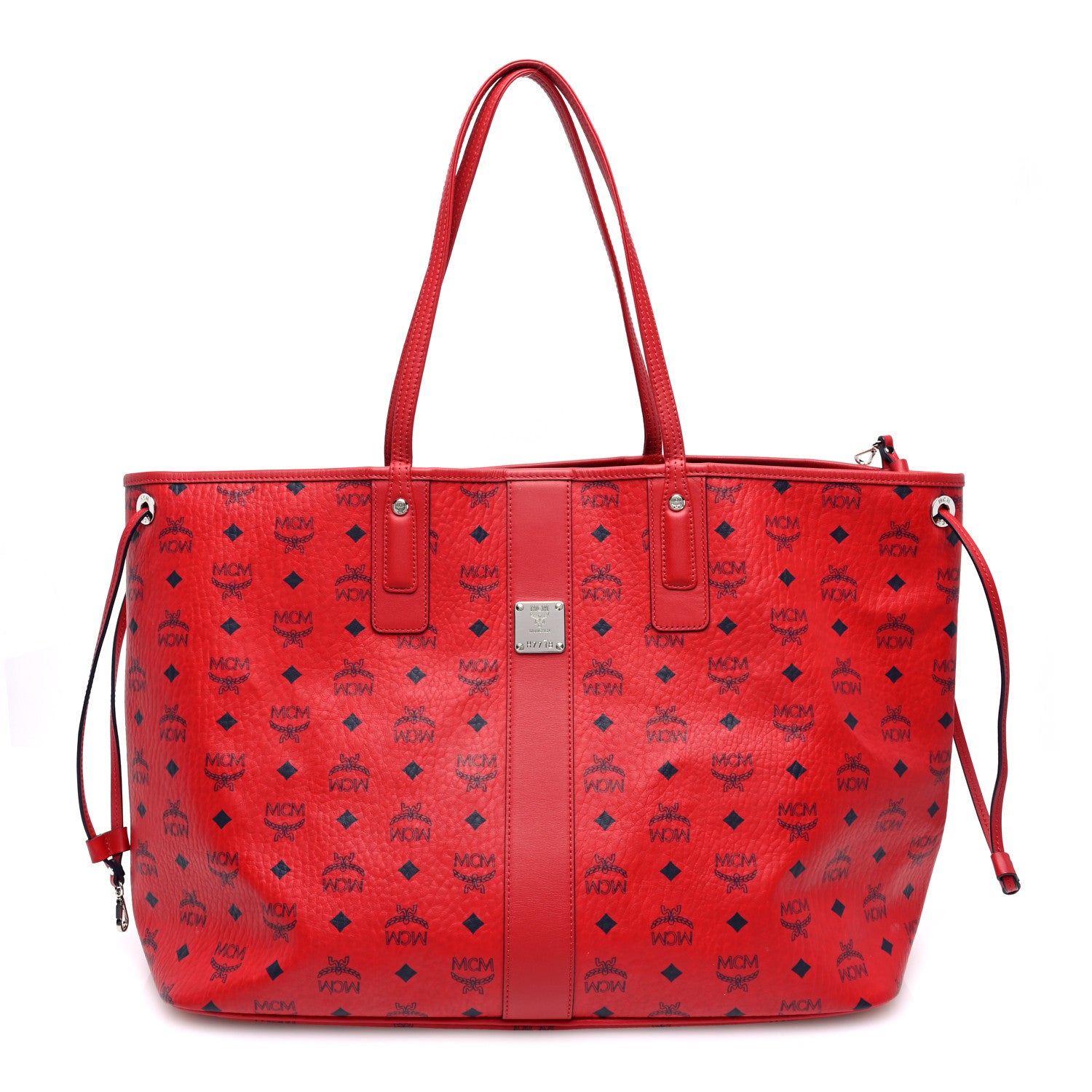 MCM Visetos Large Liz Reversible Shopper Tote Ruby Red 1 of 15