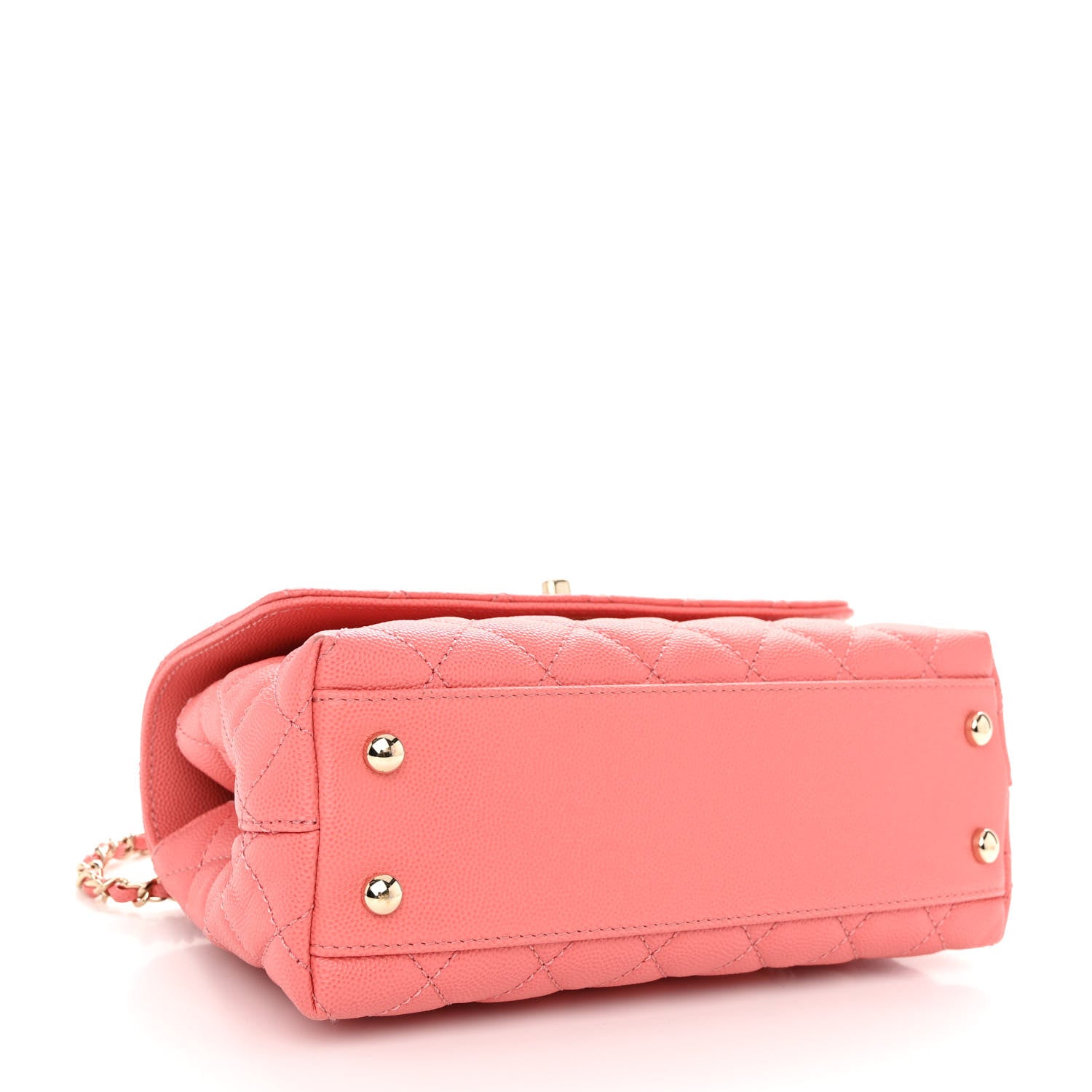 Chanel Caviar Quilted Mini Coco Handle Flap Pink 4 of 10
